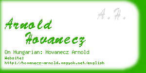 arnold hovanecz business card